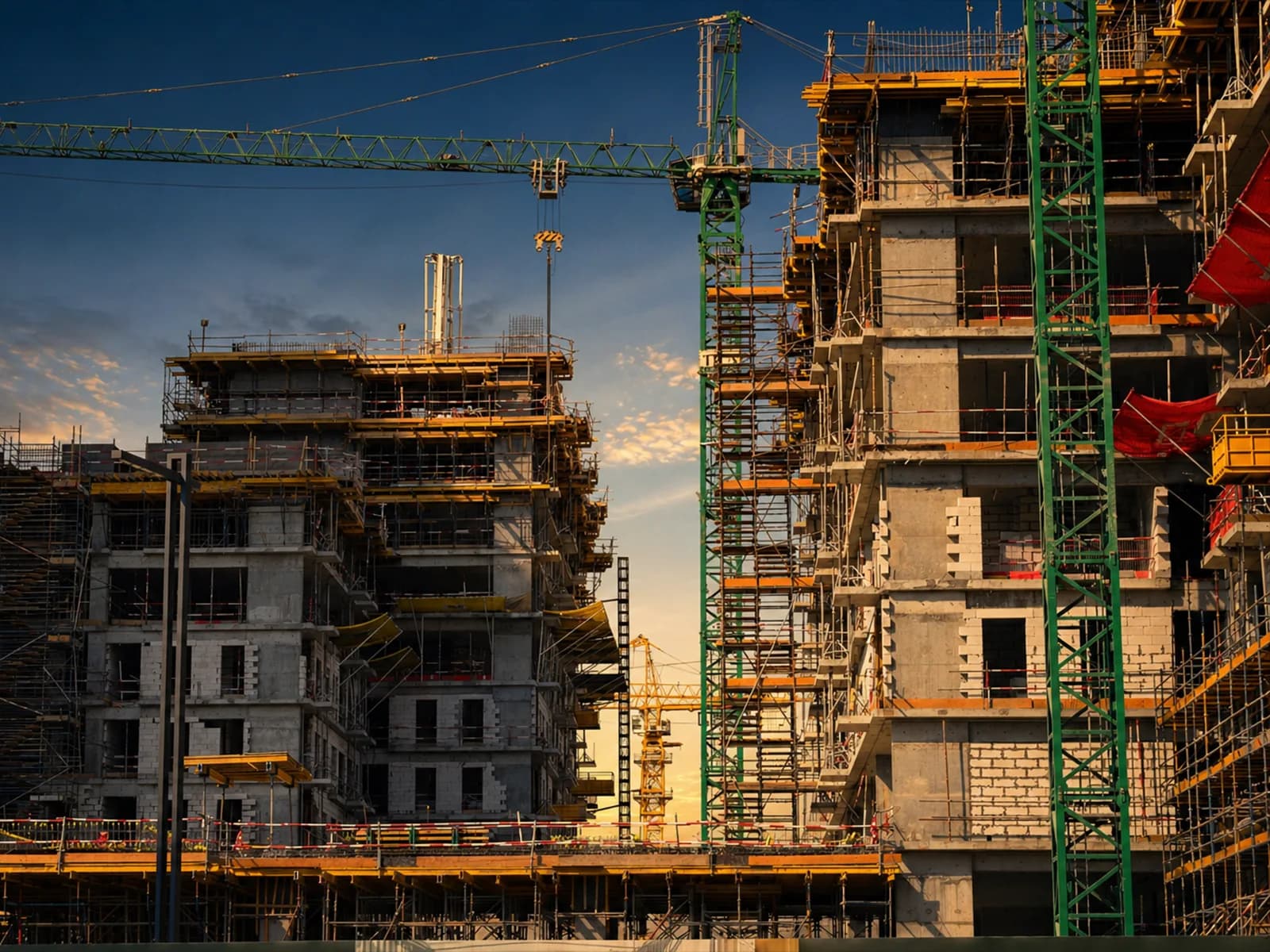 Modern villa shell and core construction context showing premium residential structure and facade lines