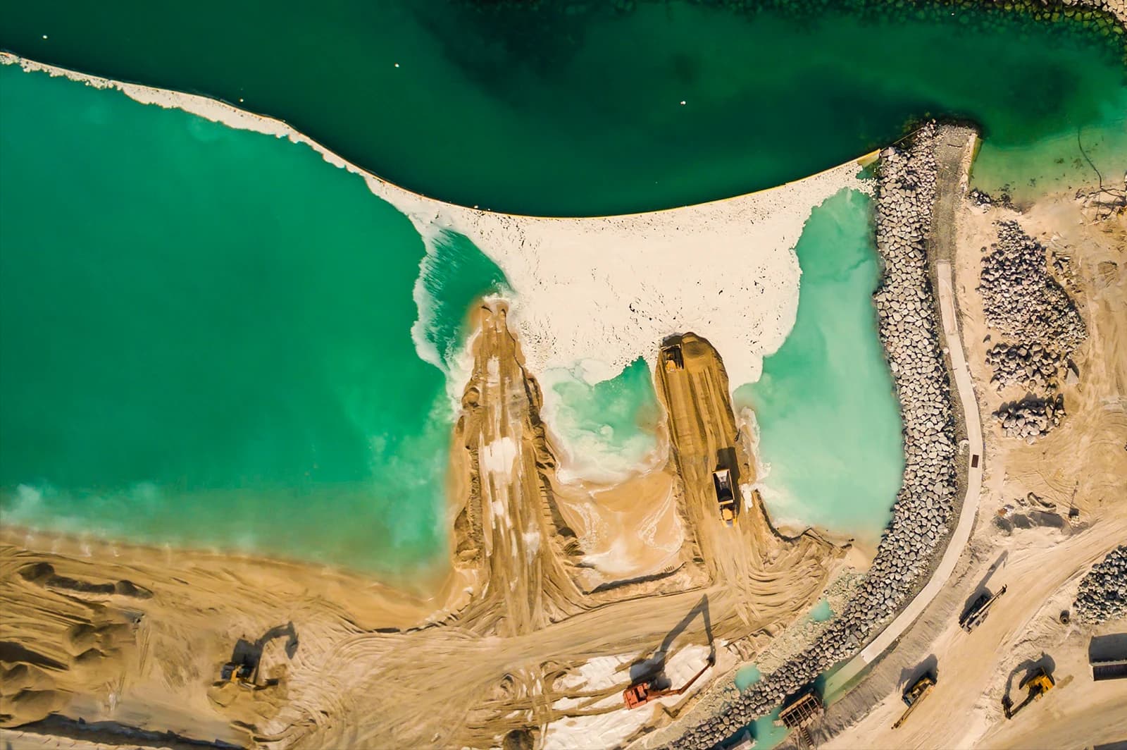 Open Beach at La Mer marine civil works