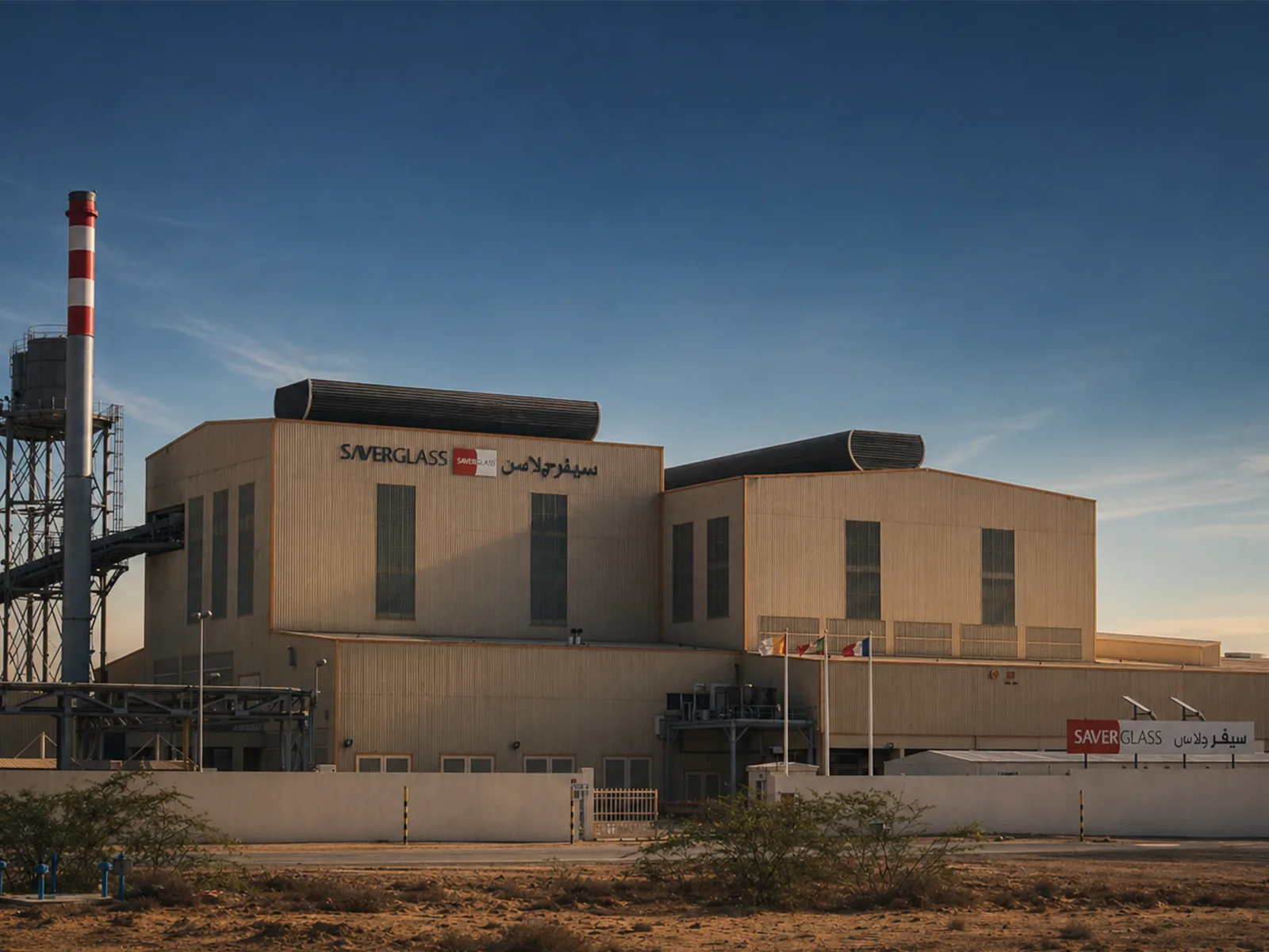 Saverglass Factory industrial construction project in Ras Al Khaimah